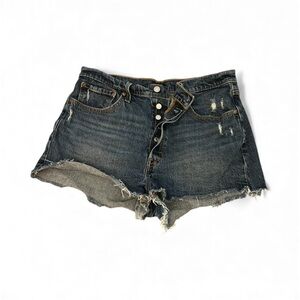 Levi’s 501 Jean Shorts High Rise Cutoffs Button Fly Size 33